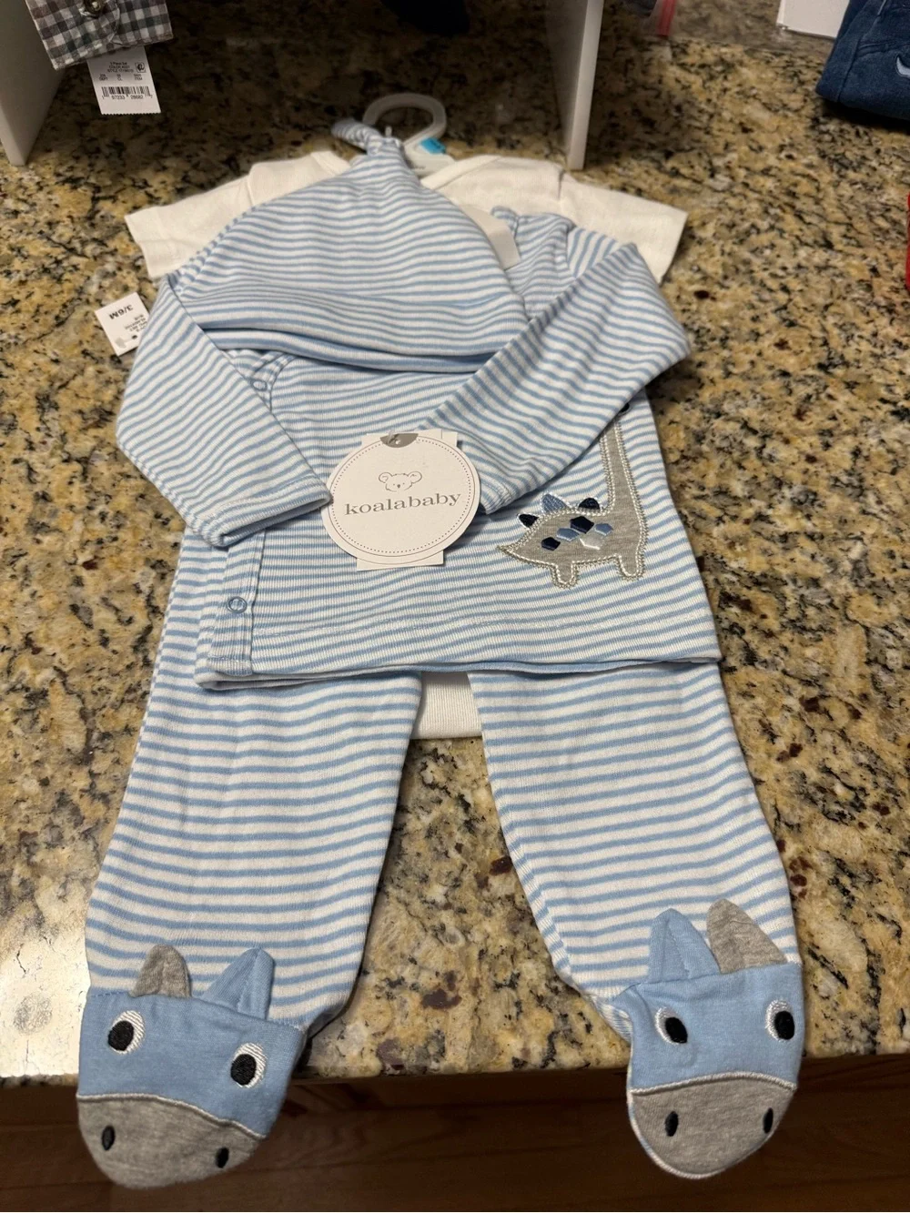 Boys Bundle Duck Goose Capt'n Sailboat Blue Baby One-Piece Set + #5
